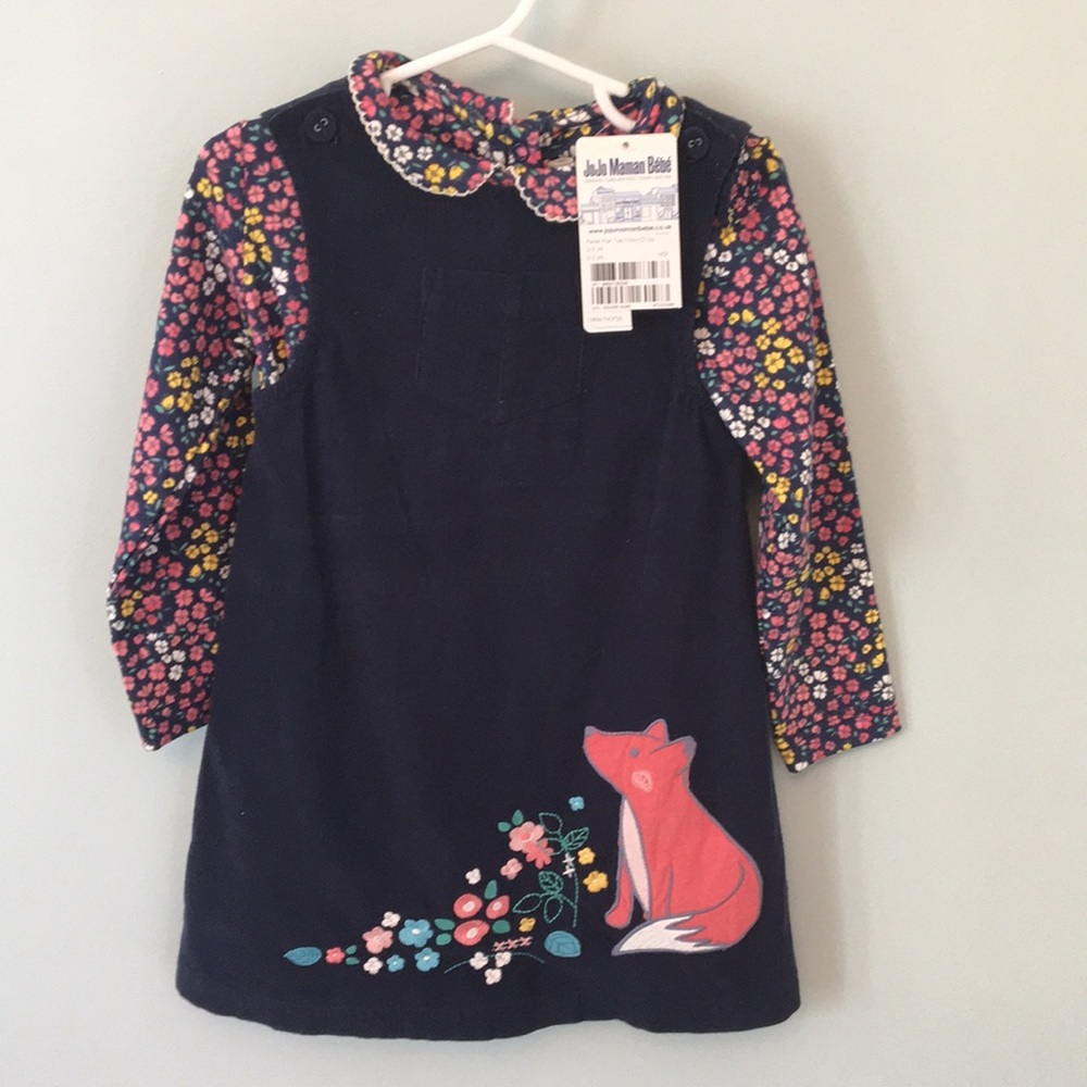 Size 2-3y Jojo Maman Bebe jumper and floral shirt